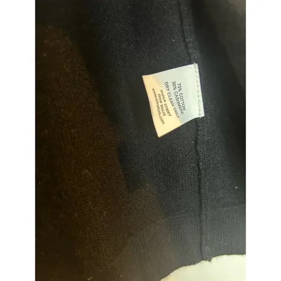 Trina Turk ashmere Blend Black Cardigan Shawl Size Small S Embellished - Picture 4 of 8